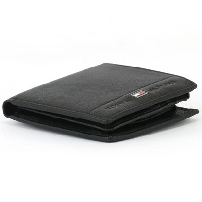 TH Black Leather Wallet For Men