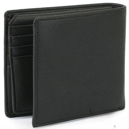 TH Black Leather Wallet For Men
