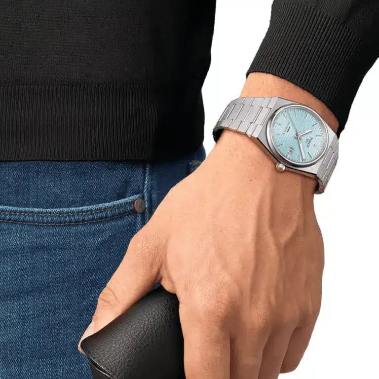 Tissot PRX Swiss Automatic Men Watch Baby Blue