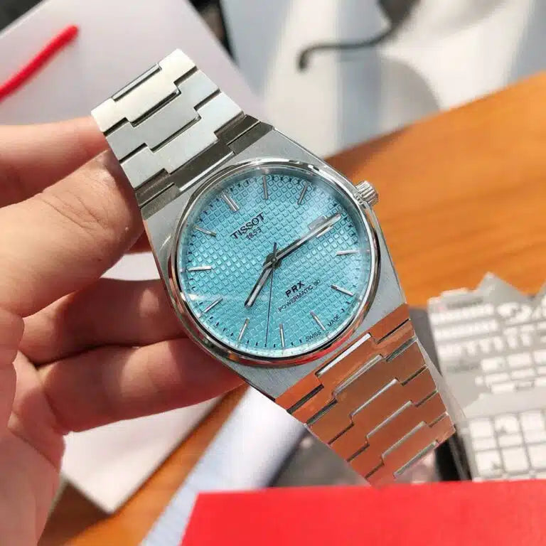 Tissot PRX Swiss Automatic Men Watch Baby Blue