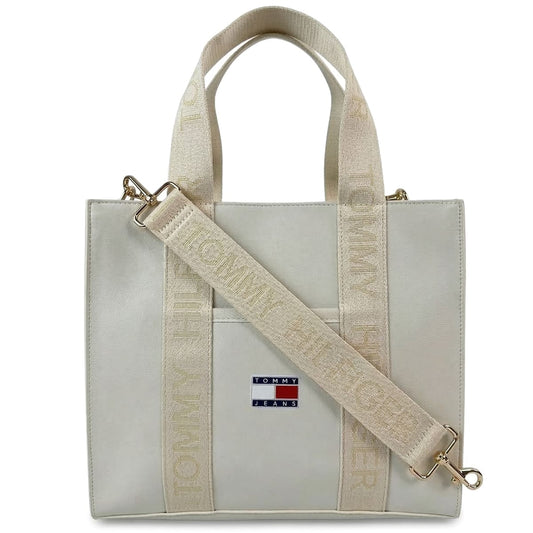 Tommy Hilfiger Beige Women Handbags Tote Bag