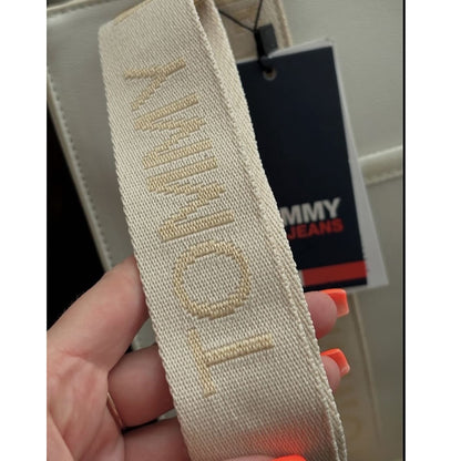 Tommy Hilfiger Beige Women Handbags Tote Bag