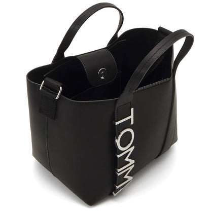 Tommy Hilfiger Black Women Shoulder Handbag Aw0Aw17049