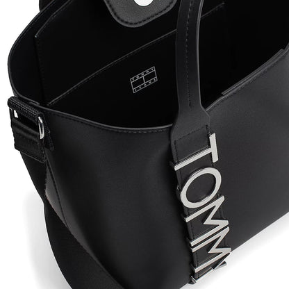 Tommy Hilfiger Black Women Shoulder Handbag Aw0Aw17049