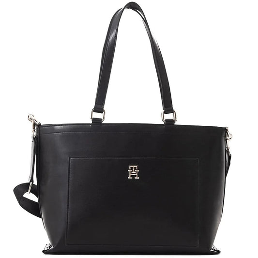 Tommy Hilfiger Black Women Tote Bag Handbags