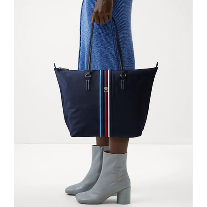 Tommy Hilfiger Navy Blue Women Tote Bag Handbags Aw0Aw15981Dw6 Blue