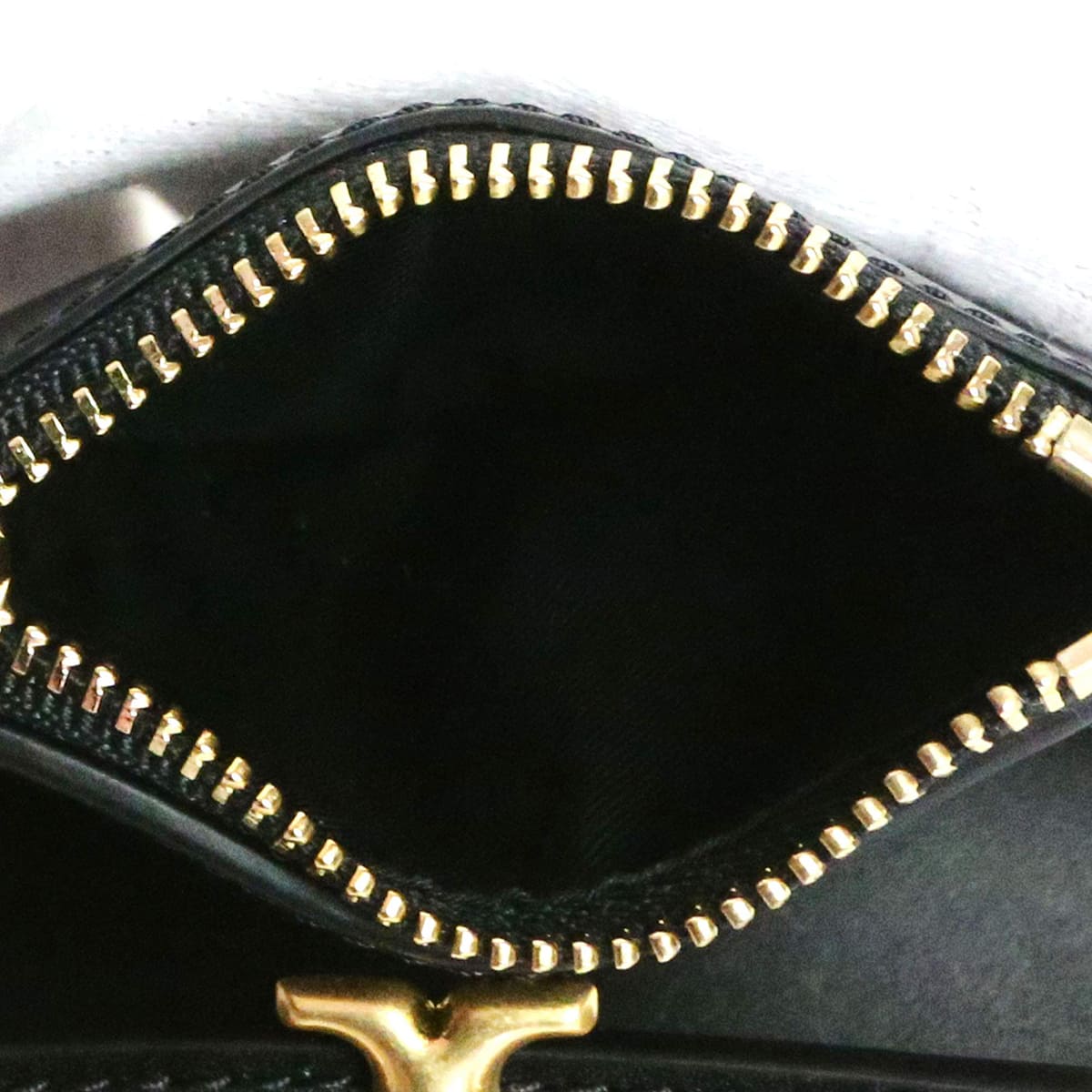 Tory Burch Black Leather Women’s Mini Wallet with Gold Logo