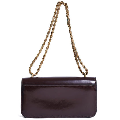 Tory Burch Burgundy Dark Red Women Shoulder Bag Eleanor Rectangular Bag 154785