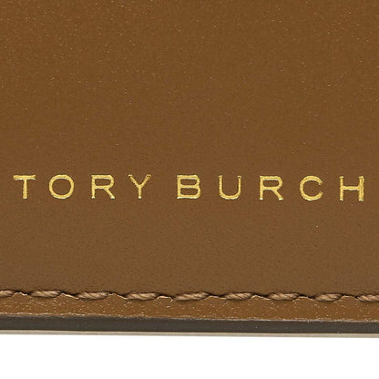 Tory Burch Tan Camel Leather Women’s Mini Wallet with Gold Logo