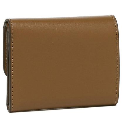 Tory Burch Tan Camel Leather Women’s Mini Wallet with Gold Logo